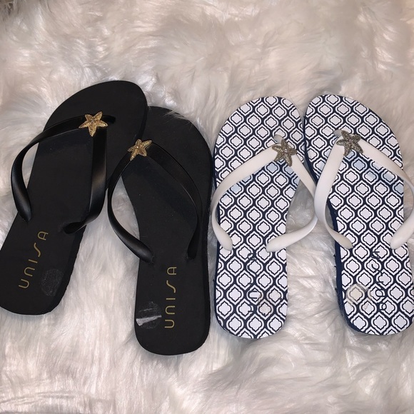 unisa flip flops black